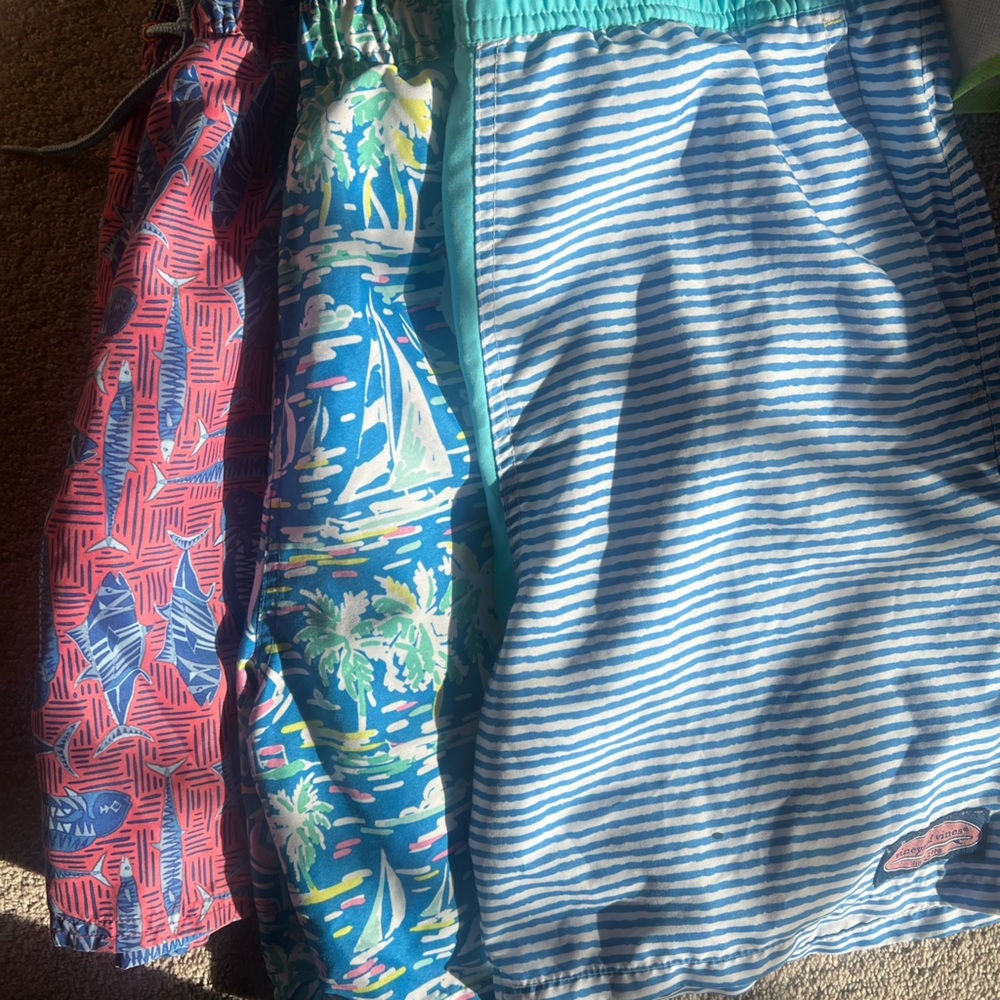 Set of 3 Vineyard Vines Boys Size Large Bathing Suits